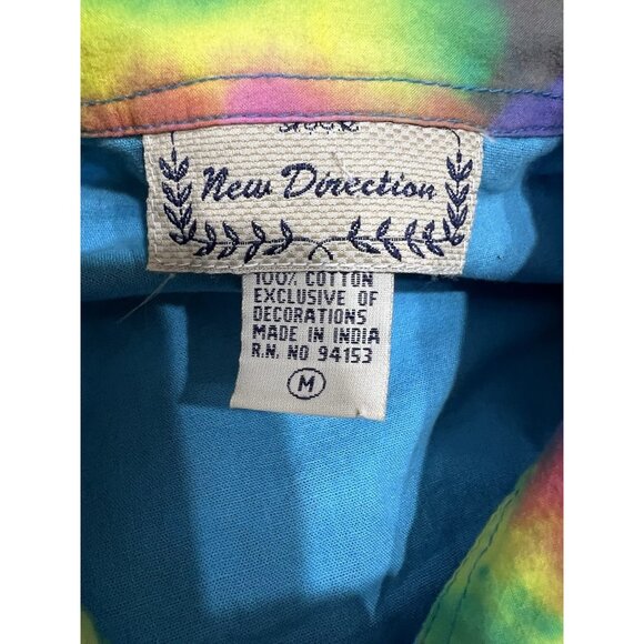 Vintage Women Patchwork Embroidered Jacket Sz M Boho Hippie Art to Wear Tie Dye - Picture 8 of 8